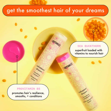 Get smooth hair with AMIKA Velveteen Dream Smoothing Shampoo and conditioner
