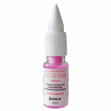 JUUCE RES.Q.PLEX Colour Protect is a lightweight, 2-phase leave-in treatment designed to lock in colour, prevent fading, and deeply hydrate both the hair and scalp