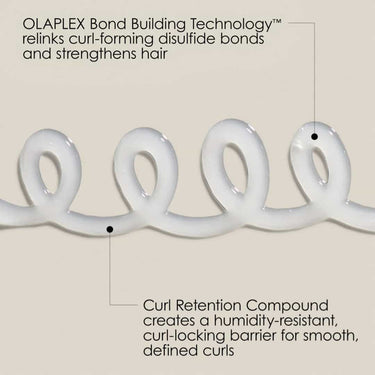 New Olaplex 10. OLAPLEX Bond Building Technology™ relinks curl-forming disulfide bonds and strengthens hair. Curl Retention Compound creates a humidity-resistant, curl-locking barrier for smooth, defined curls.