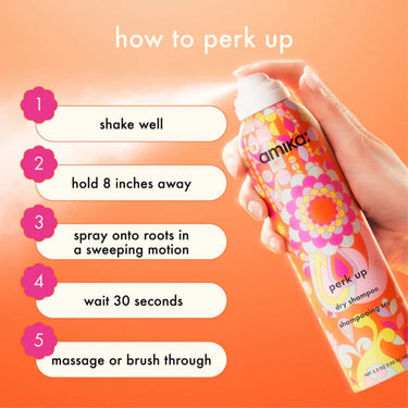 AMIKA Perk Up Talc-Free Dry Shampoo how to use