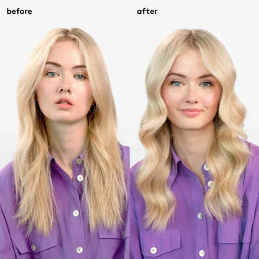 Before and after using EVO Fabuloso PLATINUM BLONDE Toning Shampoo 250ml