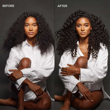 COLOR WOW CURL Coco-Motion Lubricating Curl Conditioner before and after