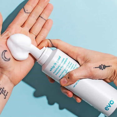 Evo Whip It Good Styling Moisture Mousse is a luxurious, dense foam that provides a light hold while deeply moisturising and controlling your curly or wavy hair