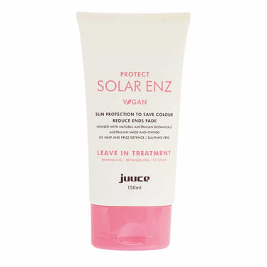 JUUCE Protect Solar Enz Leave-In Treatment is a lightweight yet powerful formula designed to shield your hair from UV rays, heat, chlorine, and salt while keeping it soft, smooth, and frizz-free