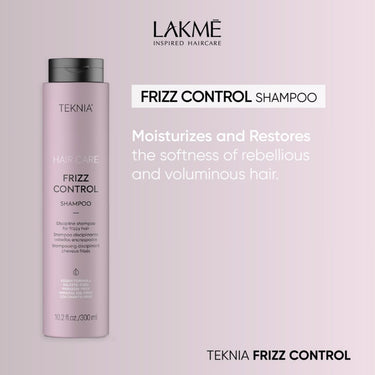 LAKME TEKNIA Frizz Control Shampoo, Moisturizes and Restores the softness of rebellious and voluminous hair
