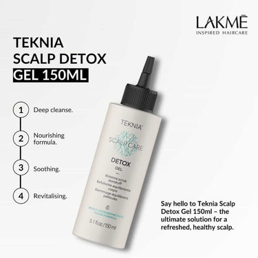 LAKMÉ TEKNIA SCALP CARE Detox Gel an exfoliating treatment specifically designed for dry or oily dandruff