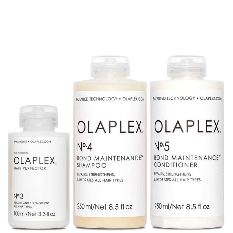 løfte Forskudssalg Rund ned OLAPLEX 3, 4 & 5 (Shampoo, Conditioner & Treatment) VALUE PACK – Trendz  Studio
